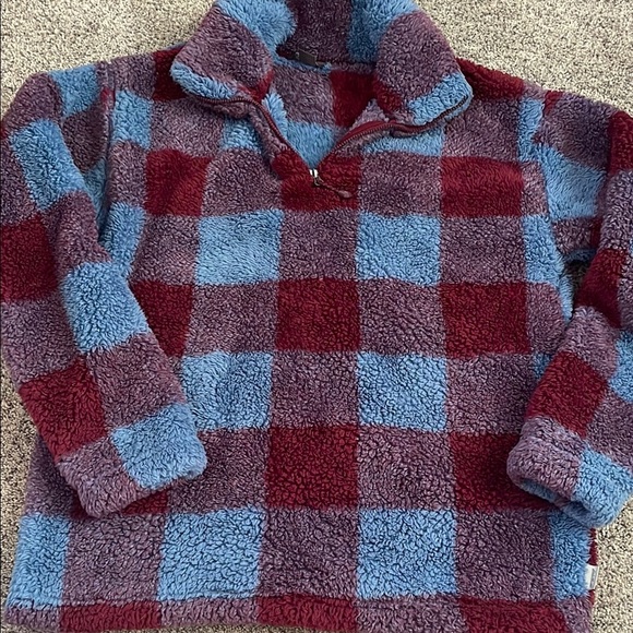 Eddie Bauer plaid sherpa size small - Picture 1 of 5